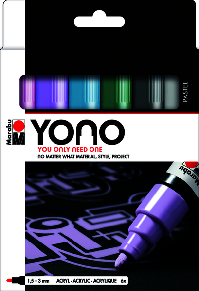 Marabu Neon Yono Markers 4-Pack Glitter